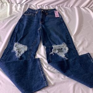 Wild Fable super high rise baggy jeans. Both sizes have a 31.5 inch inseam